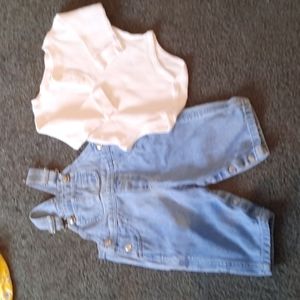 Baby Gap overalls and shirt